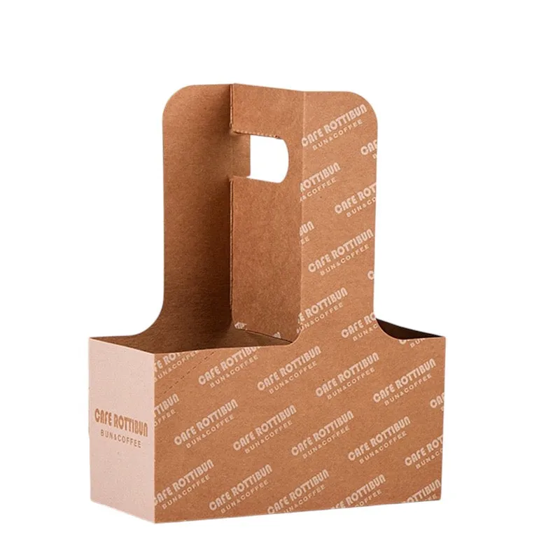 Customizable Drink Handheld To-Go Carrier | 350g Paper
