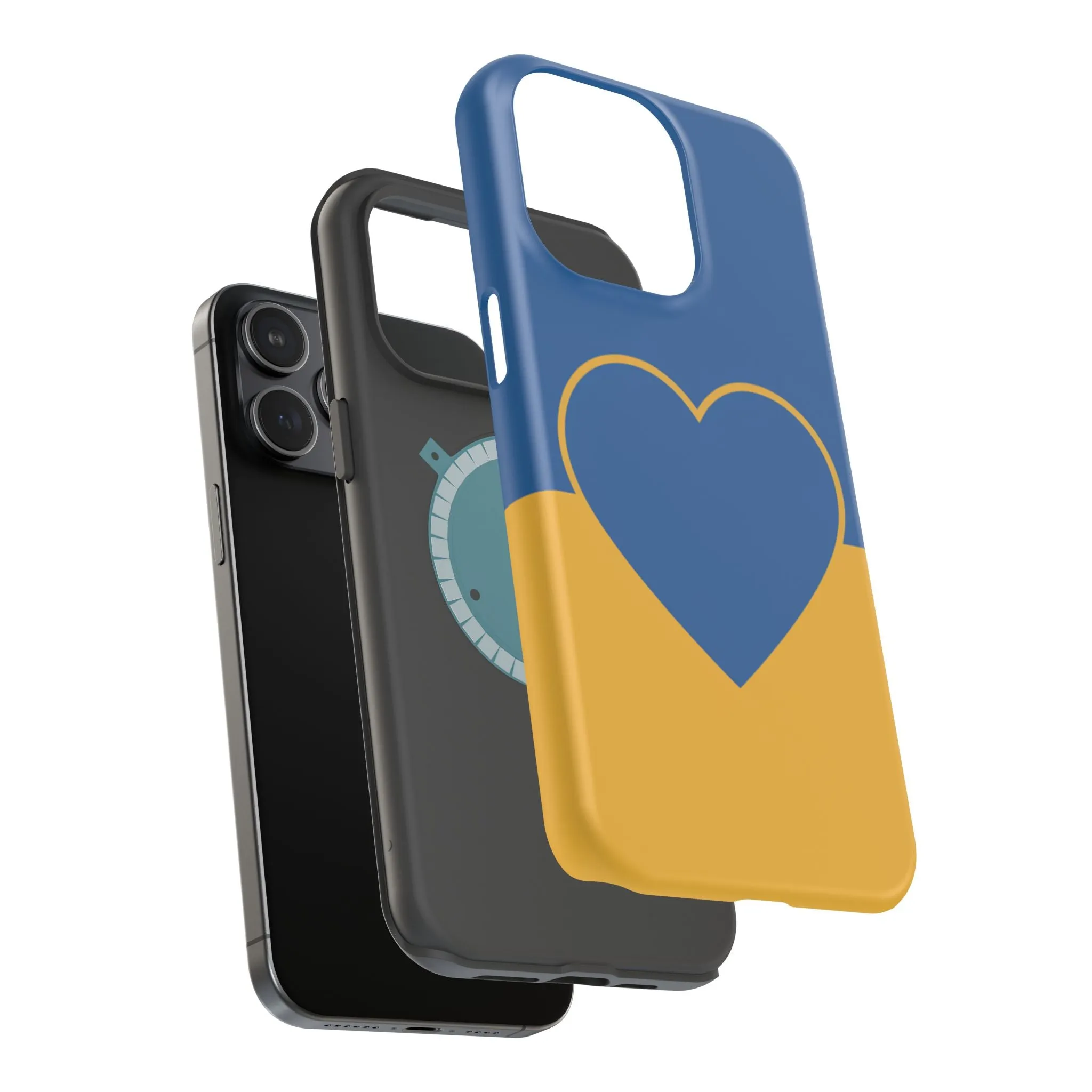 Customizable Heart Magnet Phone Case - Cute Gift, Phone Accessories, Magnetic Tough Cases, Unique Design, Stylish Protection