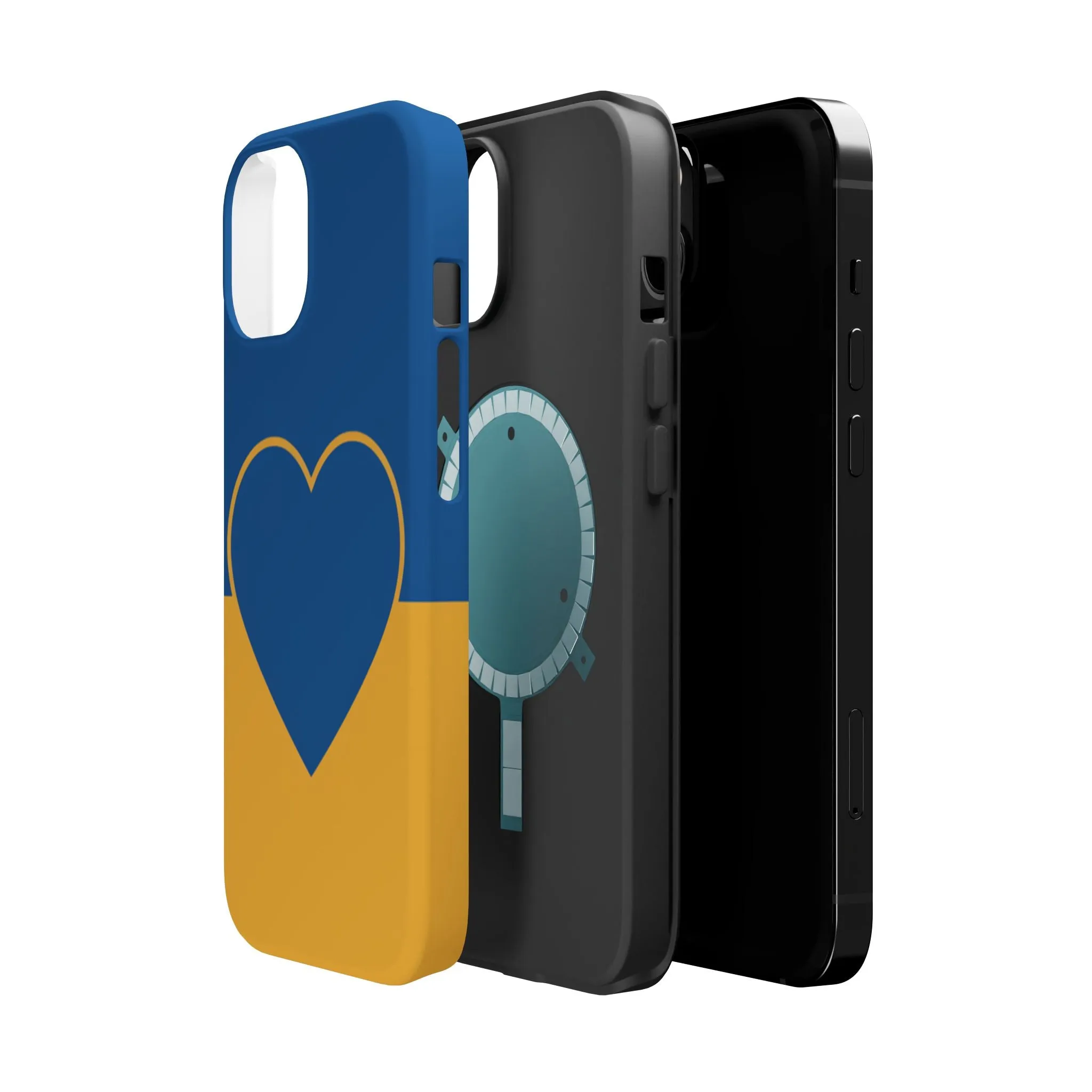 Customizable Heart Magnet Phone Case - Cute Gift, Phone Accessories, Magnetic Tough Cases, Unique Design, Stylish Protection