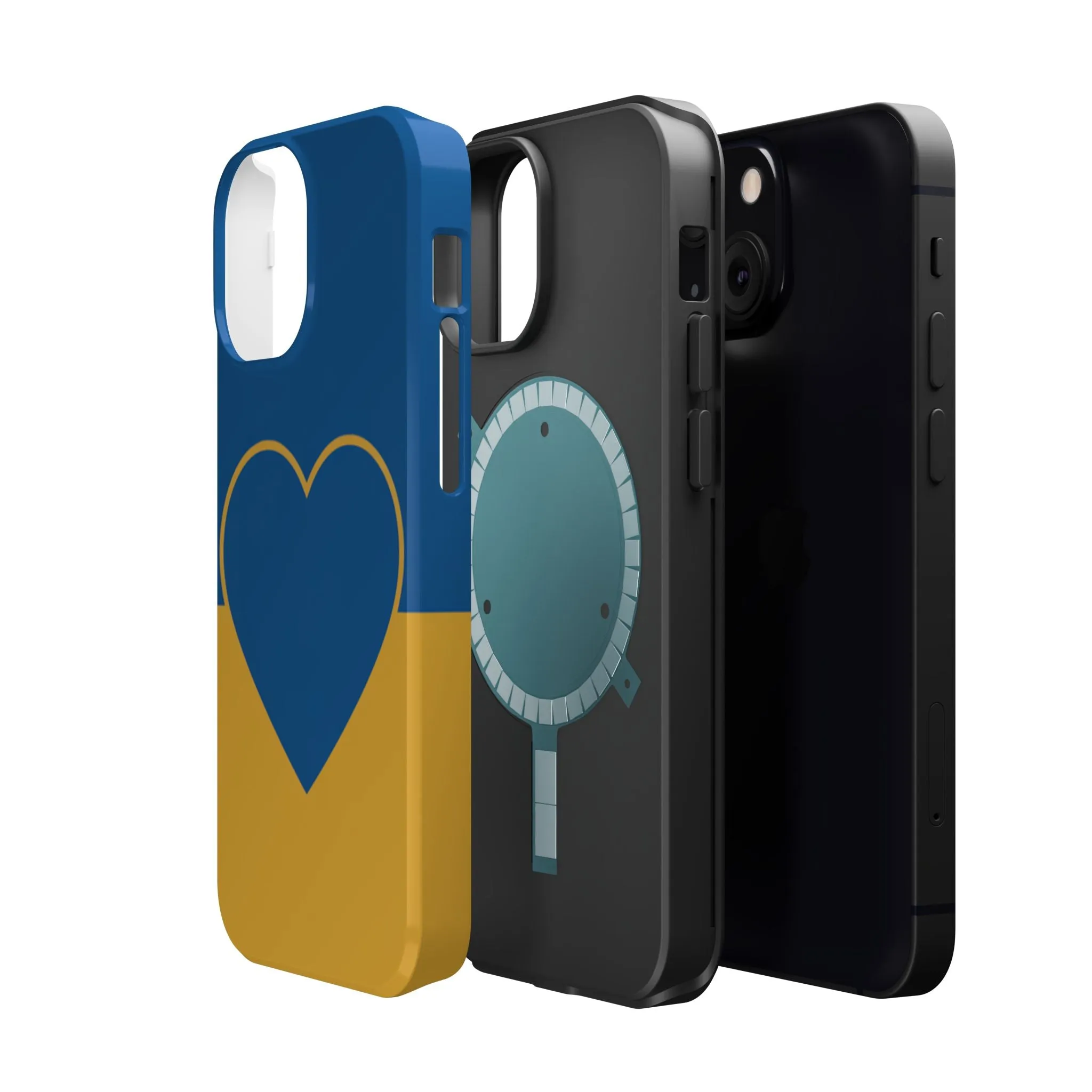 Customizable Heart Magnet Phone Case - Cute Gift, Phone Accessories, Magnetic Tough Cases, Unique Design, Stylish Protection