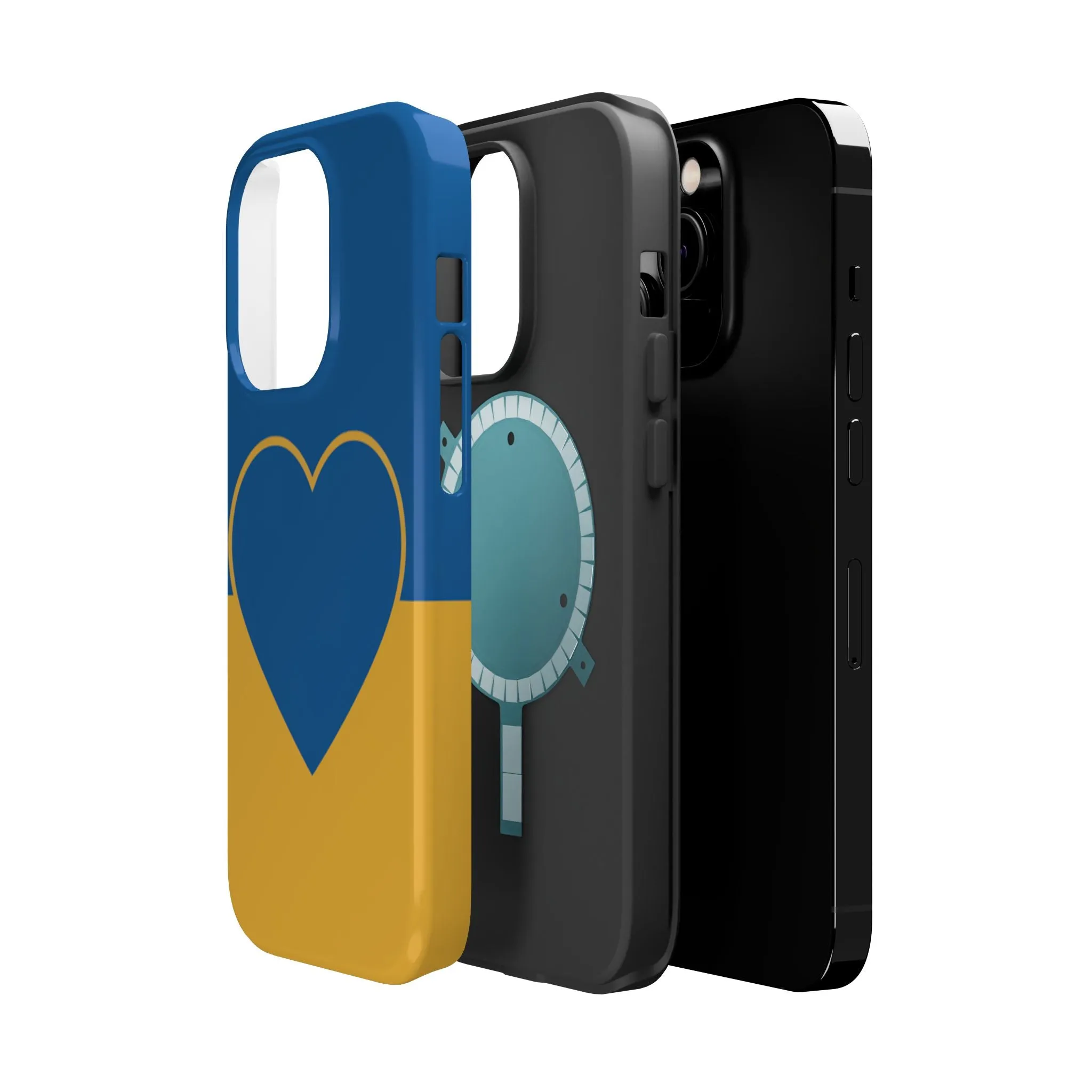 Customizable Heart Magnet Phone Case - Cute Gift, Phone Accessories, Magnetic Tough Cases, Unique Design, Stylish Protection