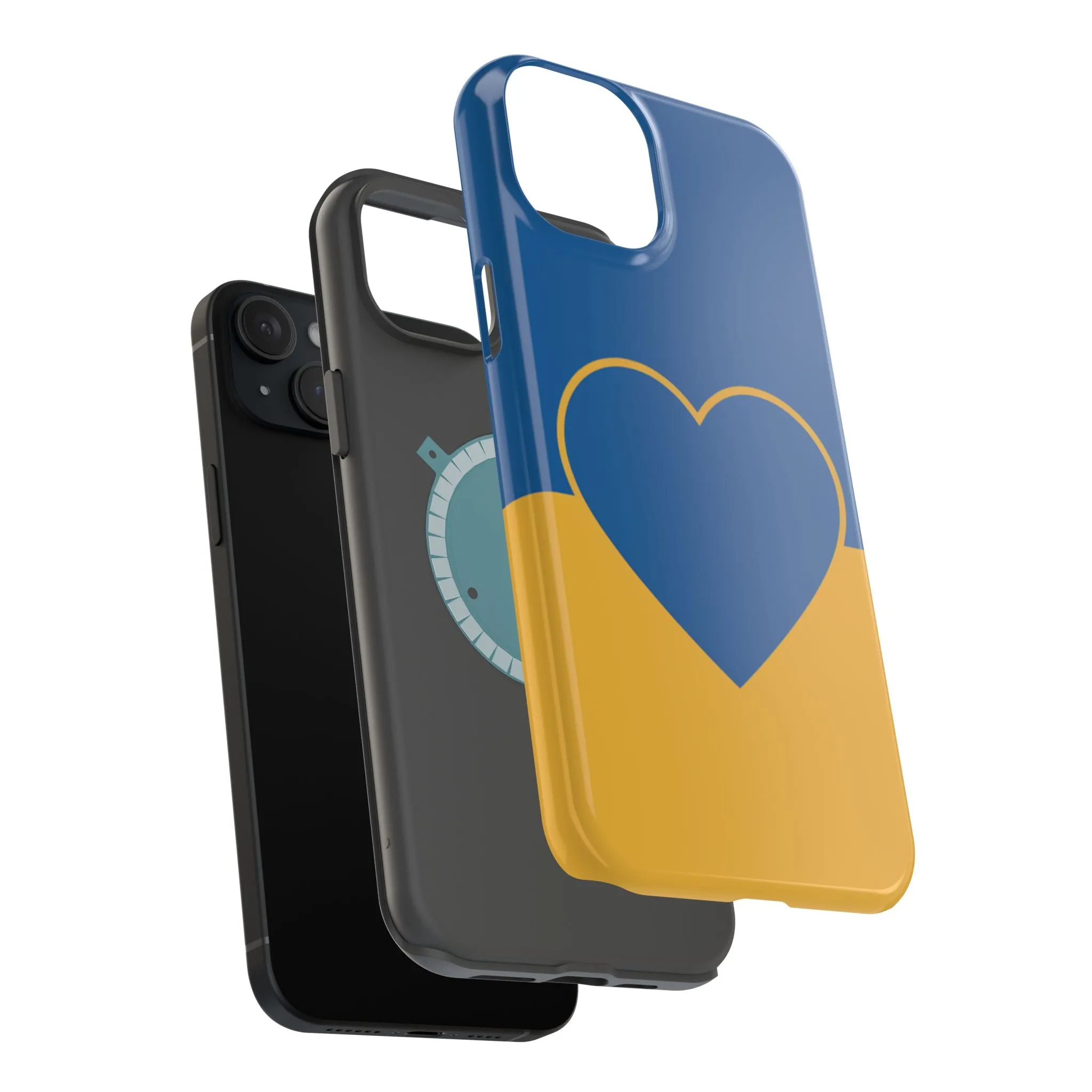 Customizable Heart Magnet Phone Case - Cute Gift, Phone Accessories, Magnetic Tough Cases, Unique Design, Stylish Protection