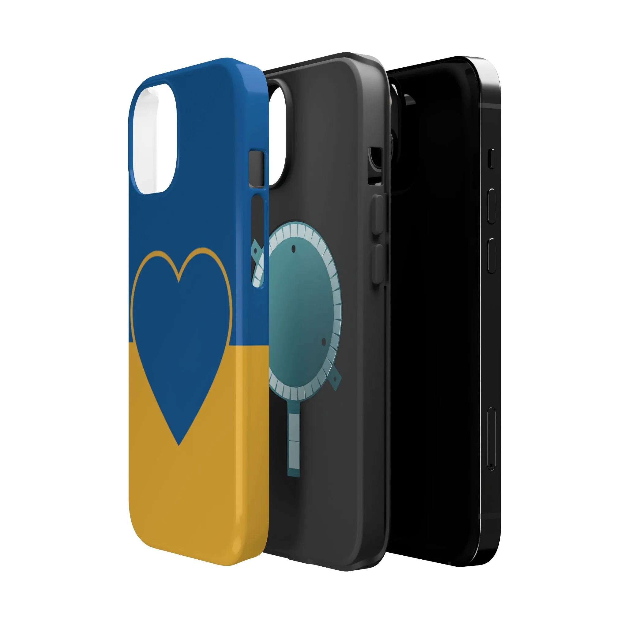 Customizable Heart Magnet Phone Case - Cute Gift, Phone Accessories, Magnetic Tough Cases, Unique Design, Stylish Protection