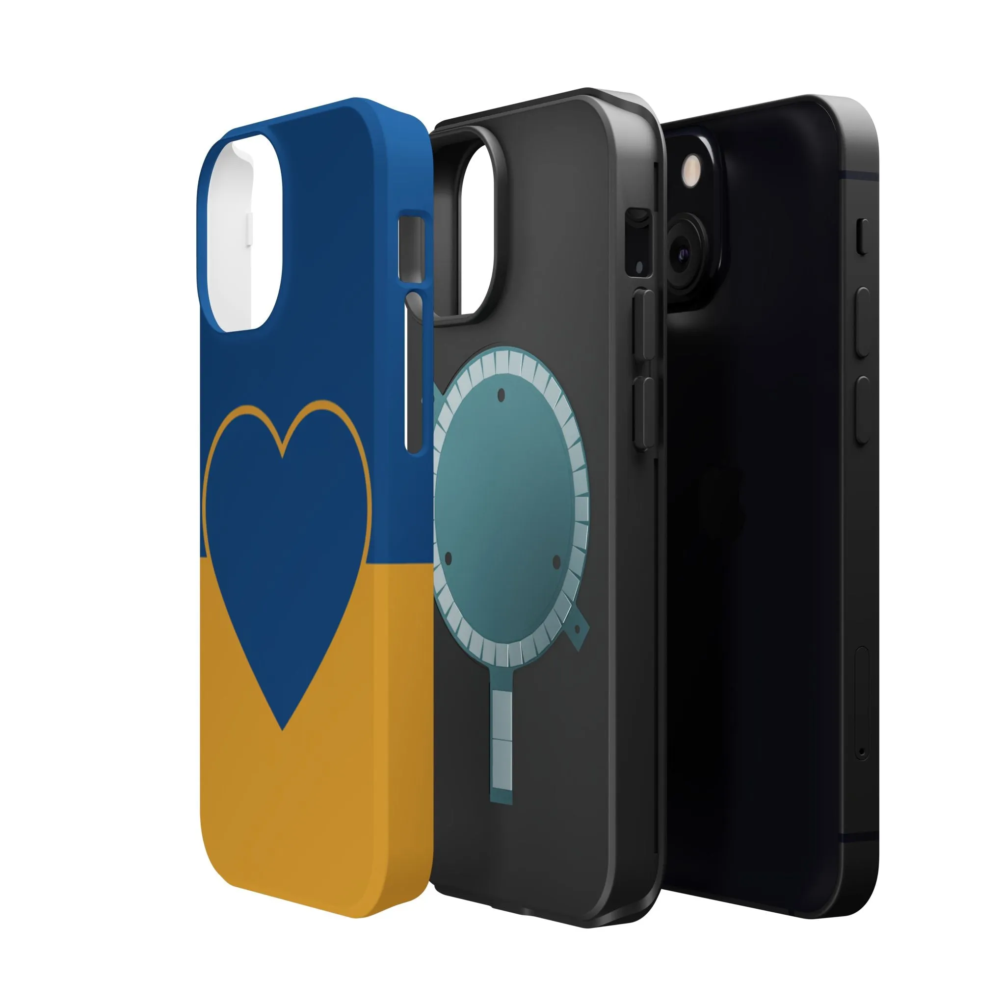 Customizable Heart Magnet Phone Case - Cute Gift, Phone Accessories, Magnetic Tough Cases, Unique Design, Stylish Protection
