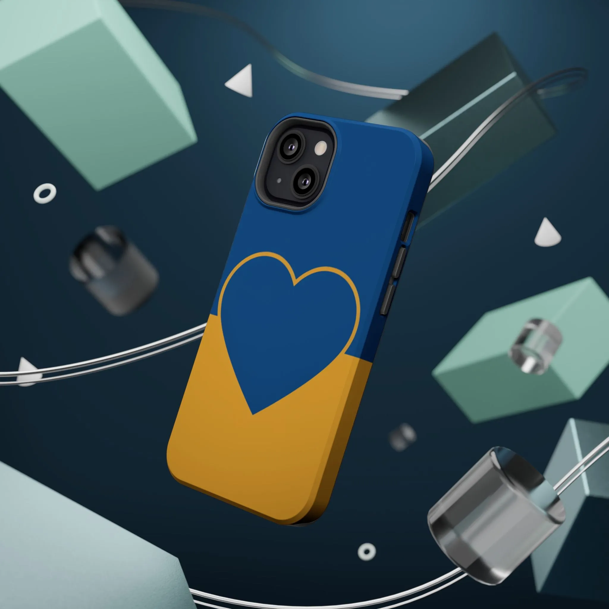 Customizable Heart Magnet Phone Case - Cute Gift, Phone Accessories, Magnetic Tough Cases, Unique Design, Stylish Protection