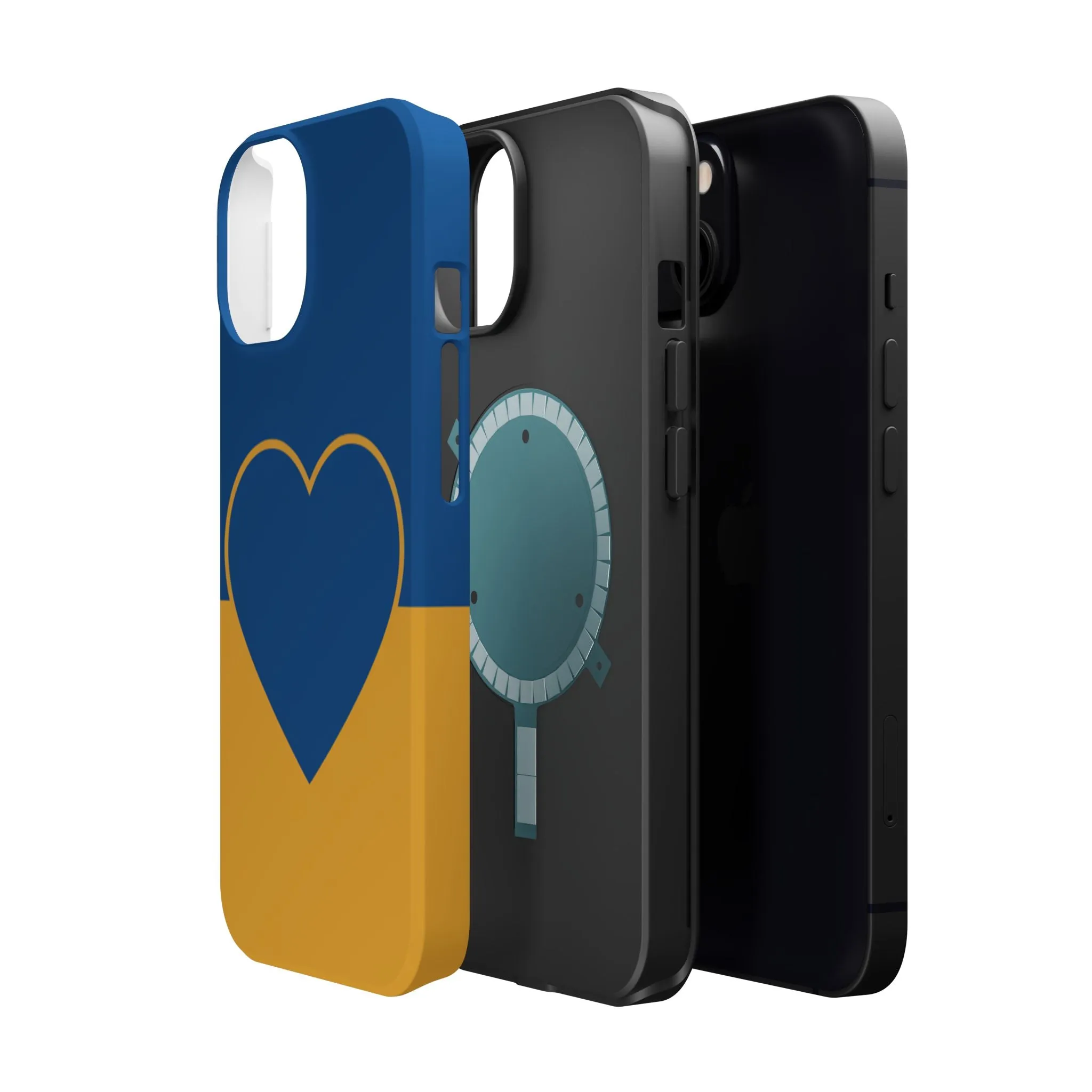 Customizable Heart Magnet Phone Case - Cute Gift, Phone Accessories, Magnetic Tough Cases, Unique Design, Stylish Protection