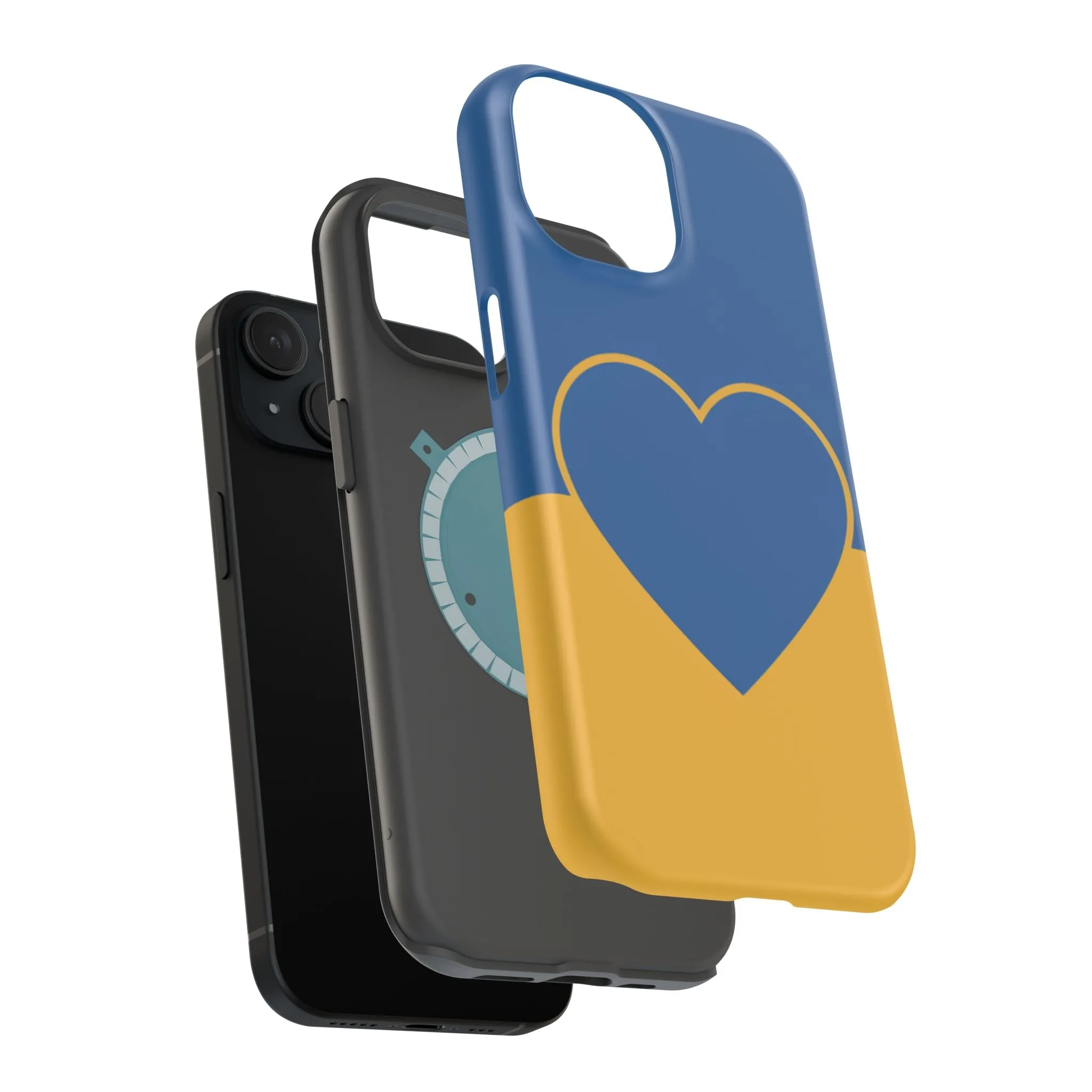 Customizable Heart Magnet Phone Case - Cute Gift, Phone Accessories, Magnetic Tough Cases, Unique Design, Stylish Protection