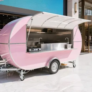 Customizable Mobile Food Truck for Coffee, Hot Dogs & Fast Food – Portable Vending Trailer with Cooking Equipment – Ready to Use