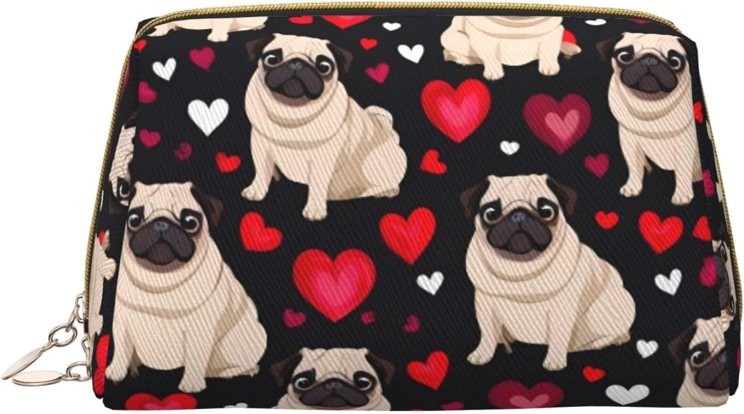 Cute Pug Toiletry Pouch, Travel-Friendly Makeup Organizer For Makeup Brushes, Lipsticks
