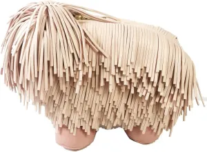 Cute shoulder bag, creative funny Chow Chow dog shoulder bag, sheepdog tassel personality puppy shape crossbody bag