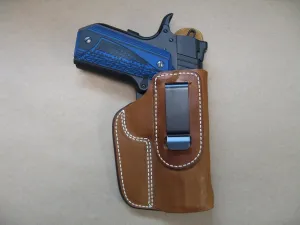 Dan Wesson Commander 1911 4.25" IWB Leather in Waistband Conceal Carry Holster TAN RH