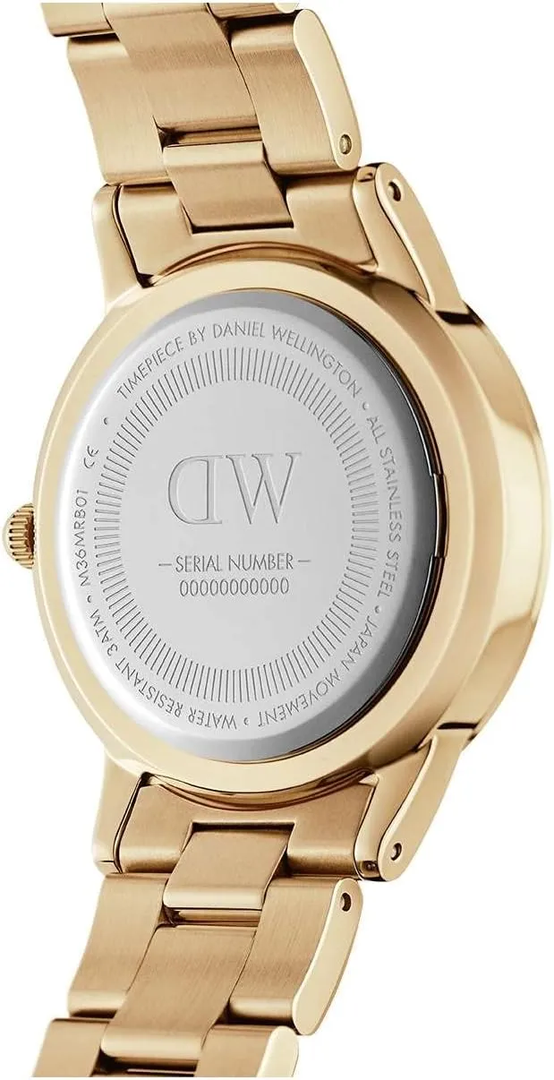 Daniel Wellington Iconic Link Women’s Watch - 32mm Case, Japanese Quartz Movement, Stainless Steel Strap, Water Resistant, Gold Watch for Women