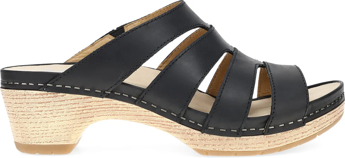 Dansko Lyndi Sandal - Black Oiled Leather