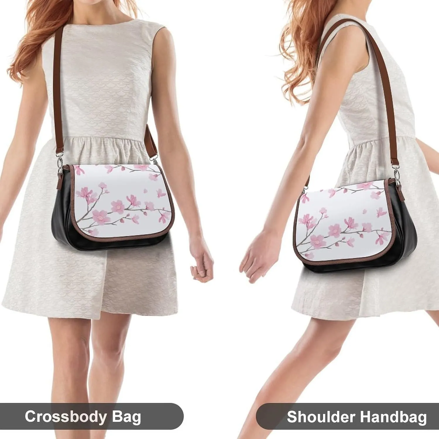 Decorative Beige Stone Leather Shoulder Bag with Detachable Shoulder Strap Versatile for Daily Use