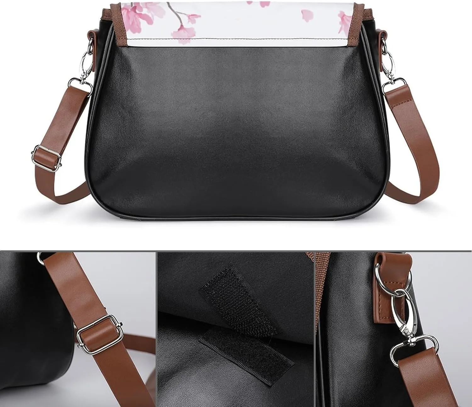 Decorative Beige Stone Leather Shoulder Bag with Detachable Shoulder Strap Versatile for Daily Use