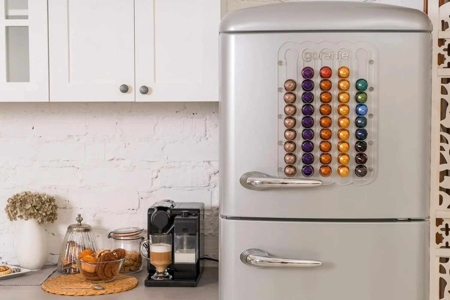Demi's Home Magnetic Coffee Pod Holder for Nespresso Original Capsules - Suitable to be Mounted on the Fridge (Transparent)