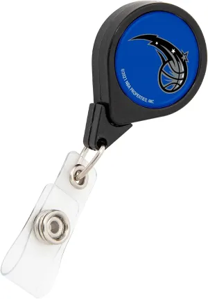 Desert Cactus Orlando Magic Retractable Badge Holder NBA ID Reel with Ticket Clip for Lanyard, Work, School & Office Access (Design A)