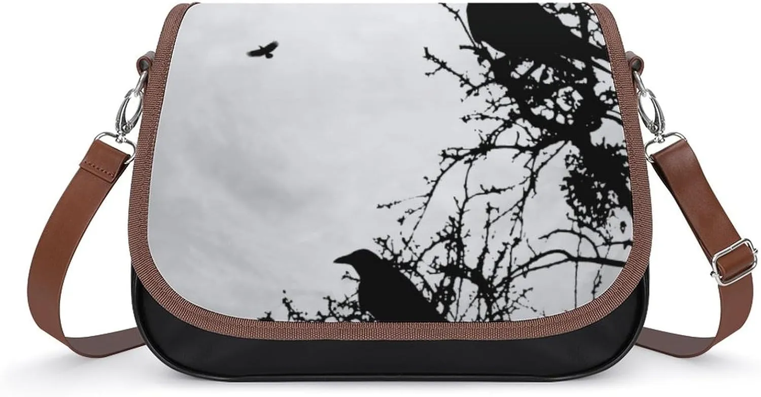 Design Crow Silhouette Women's Shoulder Bag, Handbag, Crossbody Bag