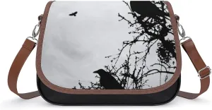 Design Crow Silhouette Women's Shoulder Bag, Handbag, Crossbody Bag