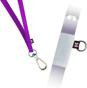Device Holder with Lanyard, Comfortable Design for E Device, 3 Device Case Sizes for Perfect Fit, Strong Lanyard, High-Strength Elastic Holder (With Lanyard, Purple, Small)