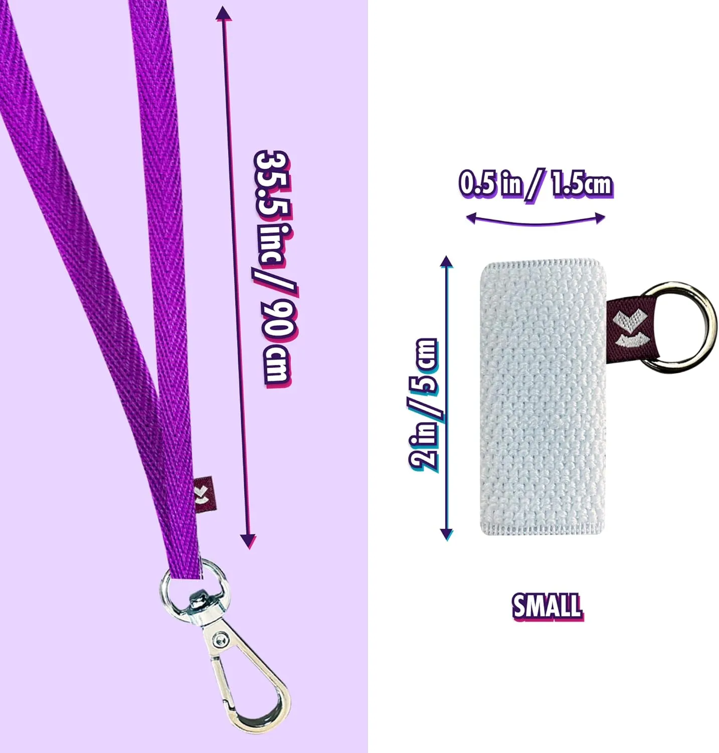 Device Holder with Lanyard, Comfortable Design for E Device, 3 Device Case Sizes for Perfect Fit, Strong Lanyard, High-Strength Elastic Holder (With Lanyard, Purple, Small)