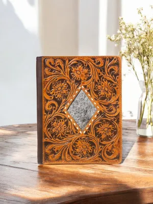 Diamond Cowhide & Tooled Leather Planner