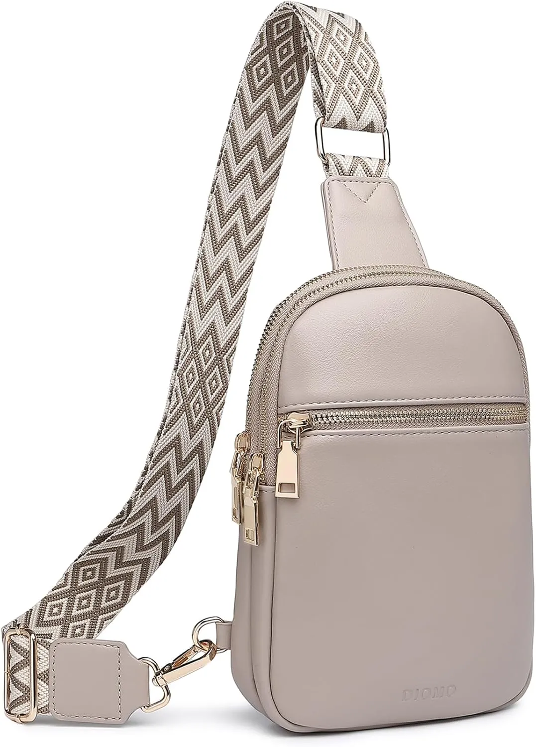 DIOMO Anti Theft Small Sling Bag for Women Cross Body Bag Trendy, RFID Fanny Packs Vegan Leather for Women Travel Belt Purse