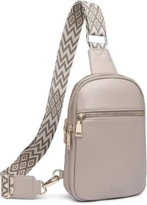 DIOMO Anti Theft Small Sling Bag for Women Cross Body Bag Trendy, RFID Fanny Packs Vegan Leather for Women Travel Belt Purse