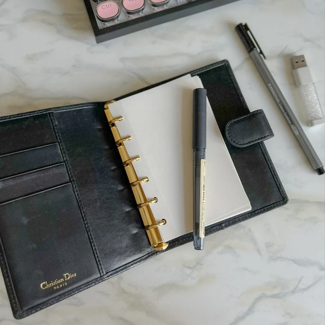 Dior Cannage Quilted Black PM Agenda