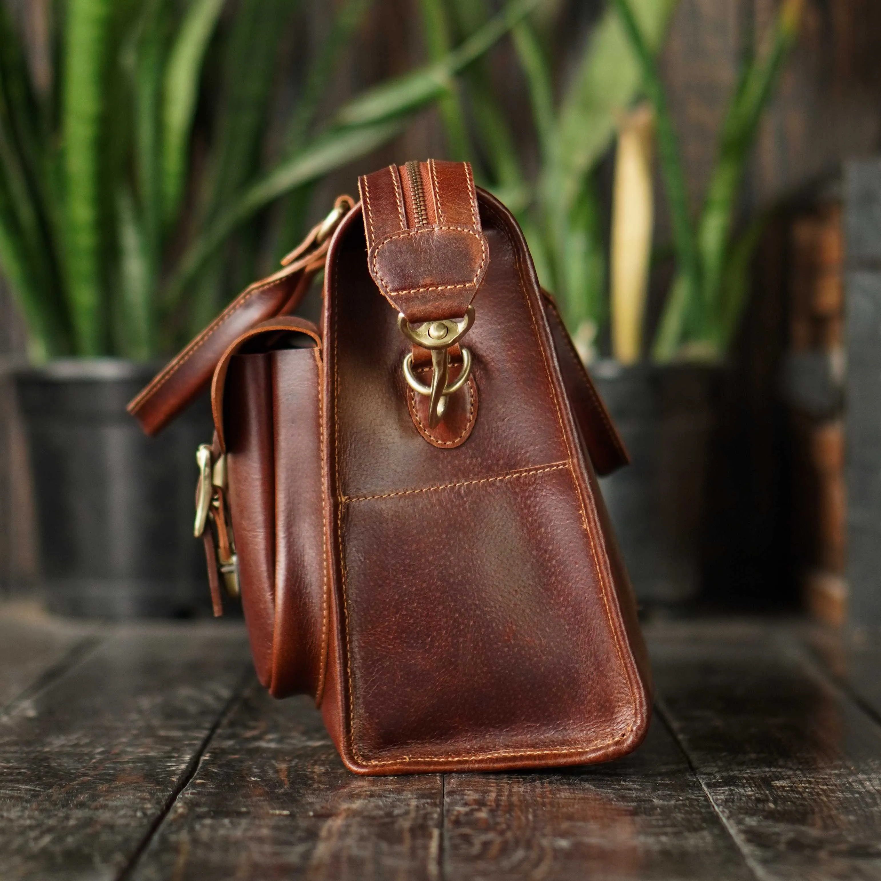 Diplomat Briefcase (Saddle Tan)