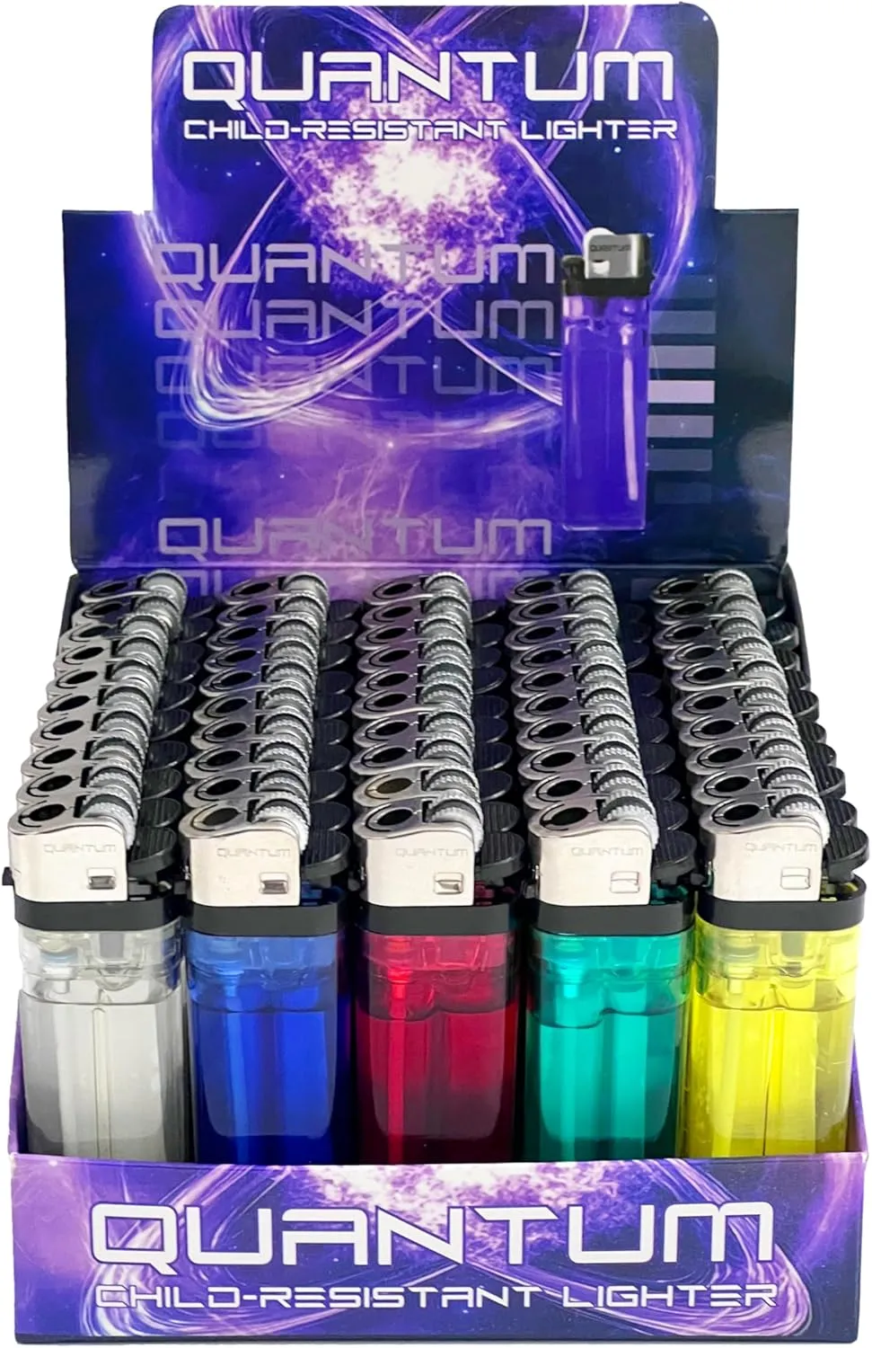 Disposable Lighters (Pack of 100) | Quantum - Bonus Free 5-Pack lighters Included with Every 100pk Purchase.
