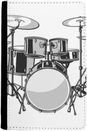DIYthinker Song Music Drum Kit Energy Illustrate Passport Holder Notecase Burse Wallet Cover Card Purse
