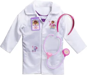 Doc McStuffins Doctor's Dress Up Set and Accessories, 4-pieces, Imaginative and Pretend Play, Kids Toys for Ages 3 Up by Just Play