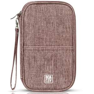Document Organizer & Wallet (with RFID Blocker) - Coffee with Milk Brown