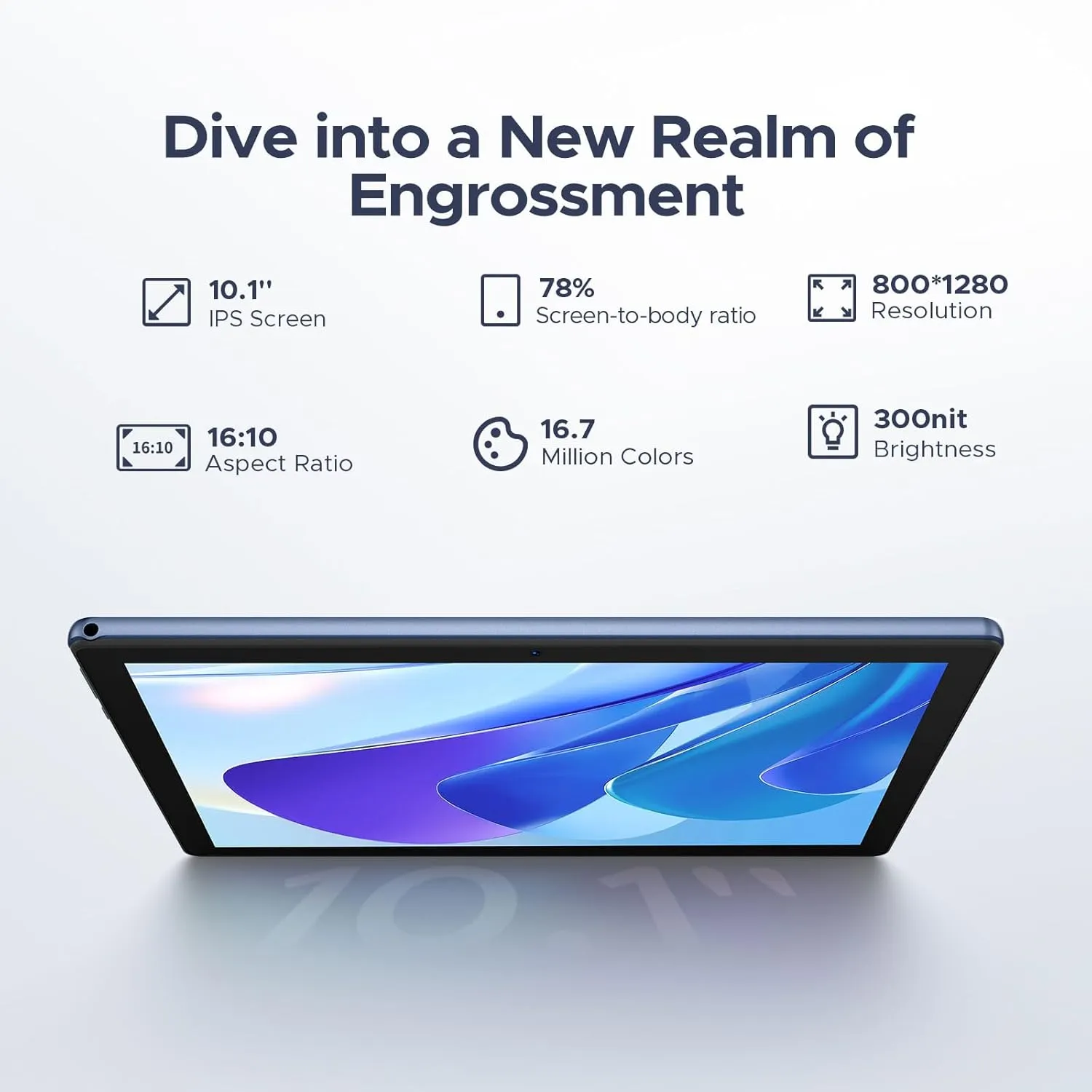 DOOGEE U10(2025) 10 inch Tablet with Keyboard, Android 15 Tablet 16GB 128GB/2TB Expand, 2.0GHz Quad Core Gaming Tablets,5060mAh,1280x800 IPS HD Touchscreen,WiFi 6,Dual Camera,BT5.0,Widevine L1,Blue