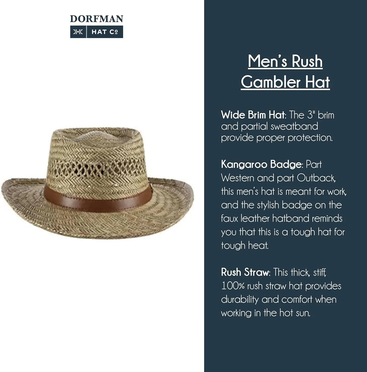 Dorfman Hat Co. Rush Gambler