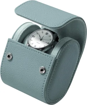 Dorisun Single Watch Travel Case - Watch Roll Travel Case for Men with Removable Pillow Holder, Watch Organiser Box for Christmas Anniversary Birthday(Cobalt Blue)