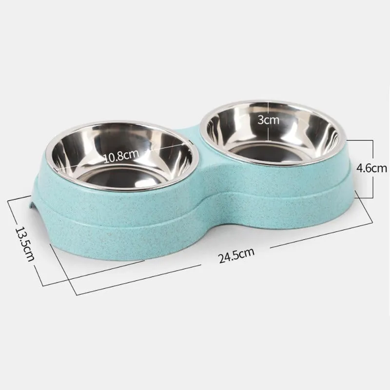 Double Stainless Steel Pet Bowl Stand