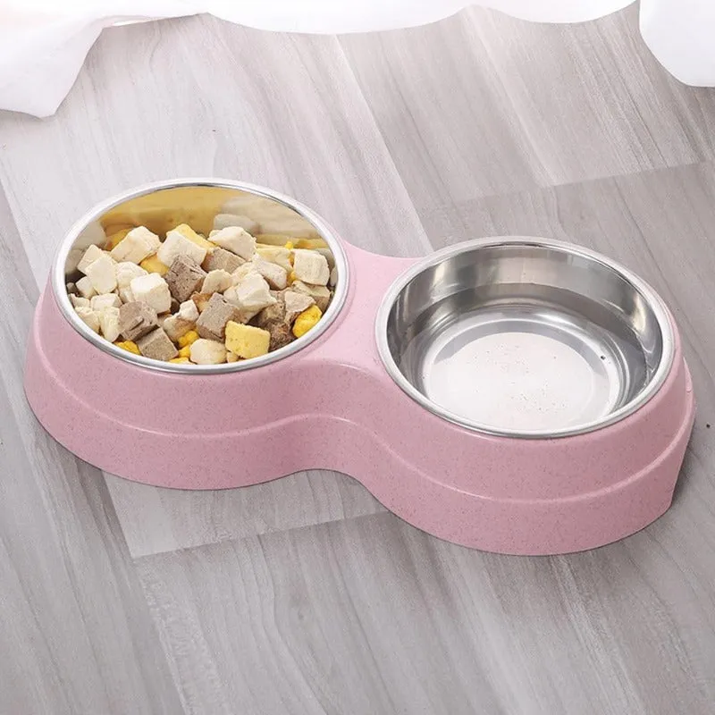 Double Stainless Steel Pet Bowl Stand