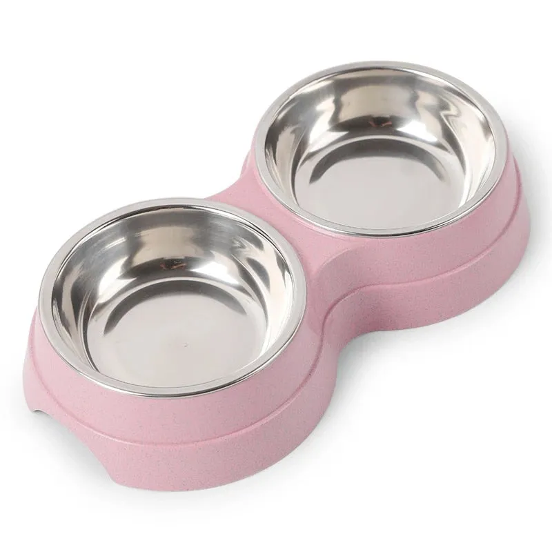 Double Stainless Steel Pet Bowl Stand