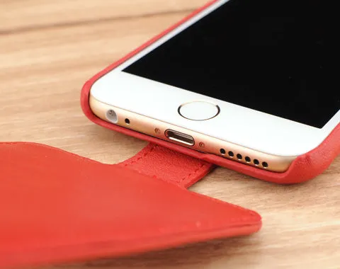 Down Flip Woven Leather Case