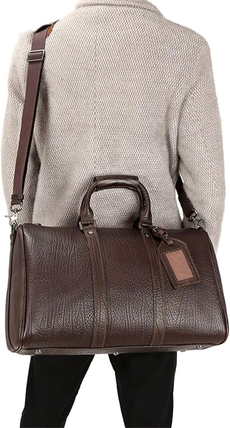 Duffle Bag Leather Travel Bag Travel Gym Sports Weekend Bag for Travel, Workout