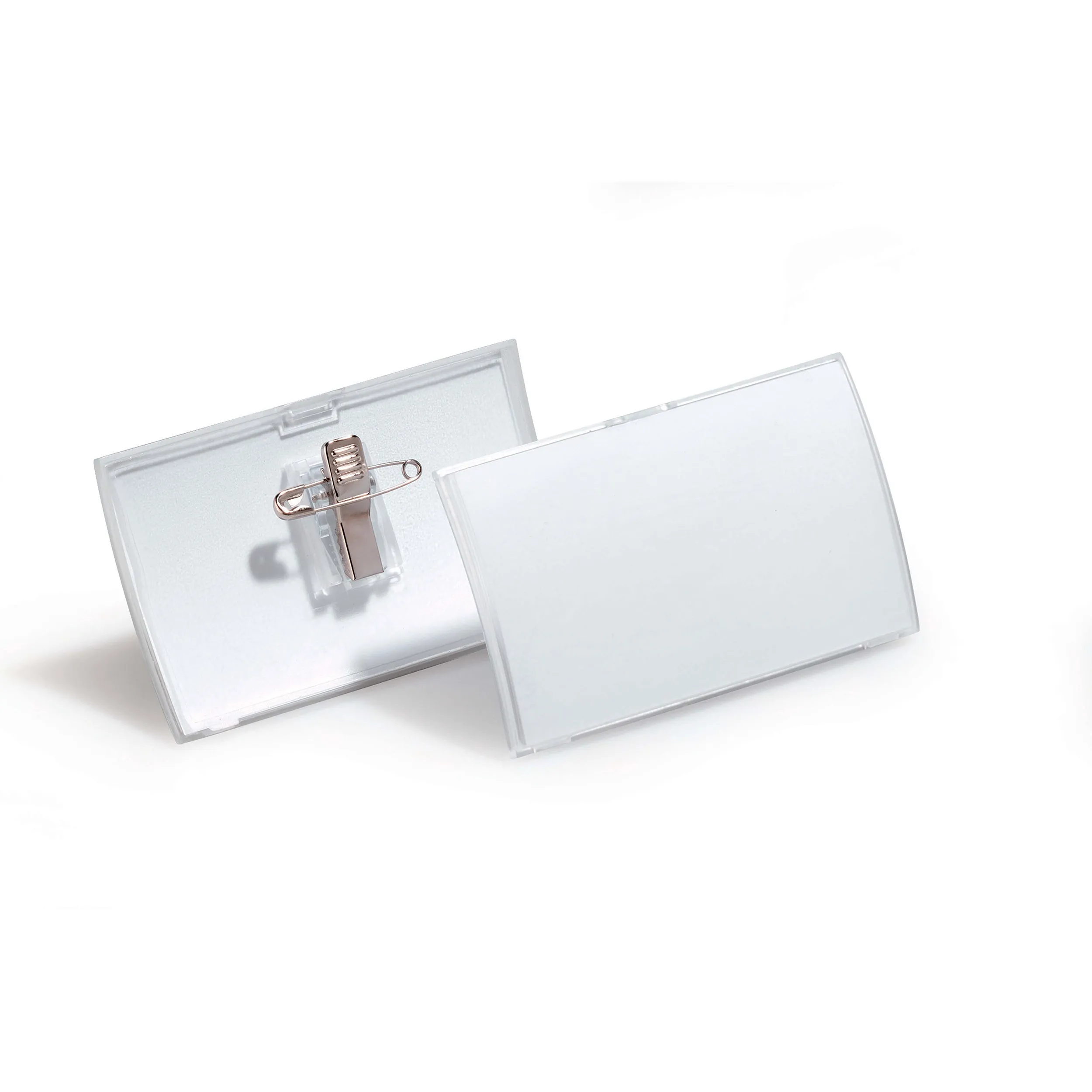 Durable Name Badge With Click Fold Combi Clip, Box of 25