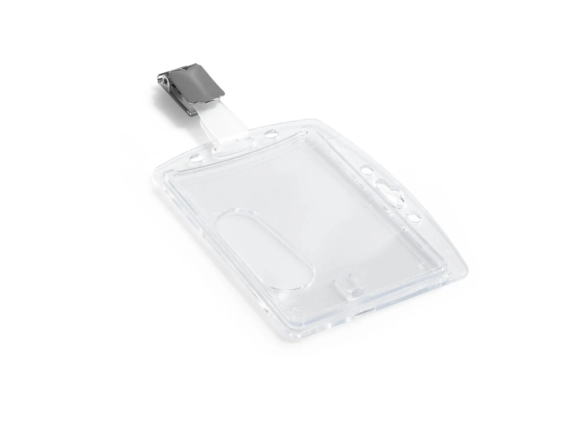 Durable Security Pass Holder with Clip, Box of 25
