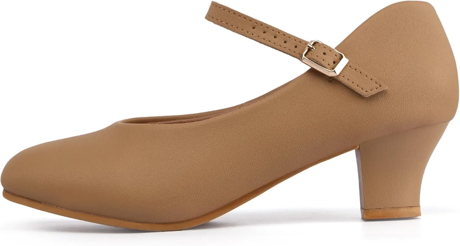 Dynadans Women's Character Shoe Ankle Strap 1.5'' Latin Dance Shoes