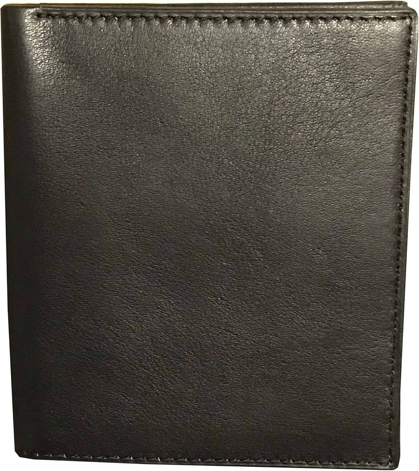 E Elton Genuine Lambskin Leather Hipster Bifold Wallets for Men Black Extra Large Bifold Wallet- RFID Protection