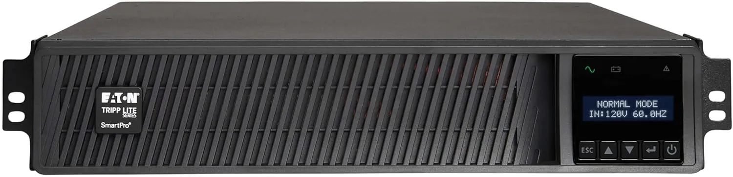 Eaton Tripp Lite Series 2200VA Smart UPS Back Up, Sine Wave, 120V, 1950W, 7 Outlets, 2U Rackmount or Tower, Network Card Option, LCD, USB, DB9, 3-Year Warranty & 250,000 Insurance (SMART2200RM2U)