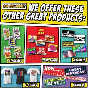Ebay 13 oz Banner | Non-Fabric | Heavy-Duty Vinyl Single-Sided with Metal Grommets