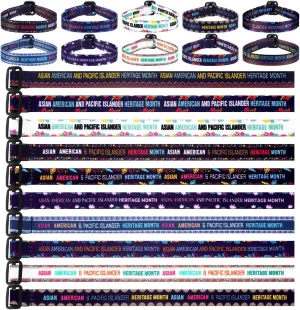 Ecally 100 Pcs Asian American Pacific Islander Heritage Month Giveaways AAPI Lanyard Keychains Gifts Bulk Pacific Islander Heritage Month for Community Party Favors Supplies