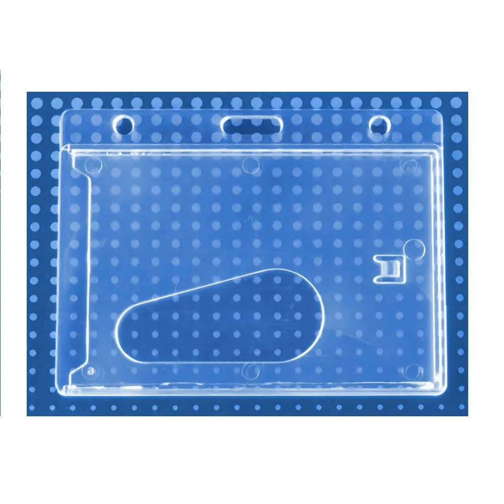 Economy Crystal Clear Horizontal Side-Load Badge Holder, 3.38" x 2.13" (50/Pack)